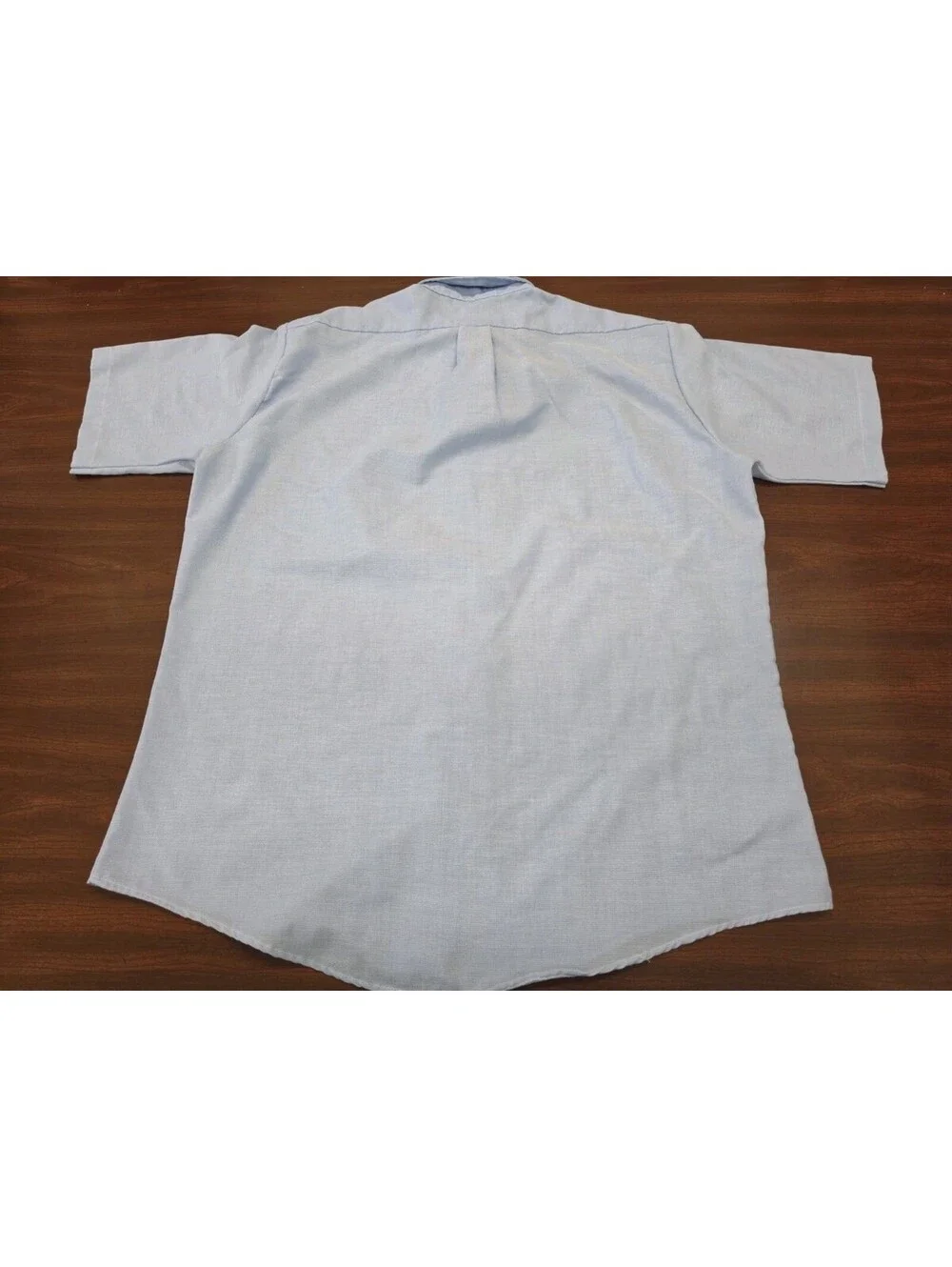 Vintage Ultimo Men Light Blue Short Sleeve Button Down Shirt Retro USA Made XL